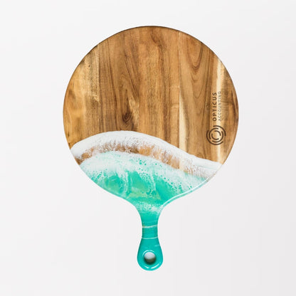 Round Paddle Acacia Cheese Board SKU: VX-ACP-12R-JADE,VX-ACP-12R-BWG ,VX-ACP-12R-MAR,VX-ACP-12R-WGG ,VX-ACP-12R-NWM,VX-ACP-12R-OVB,VX-ACP-12R-CB