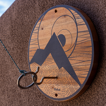 Elakai Hook and Ring Toss Game with Natural Wood Finish SKU: EGHRCP-00