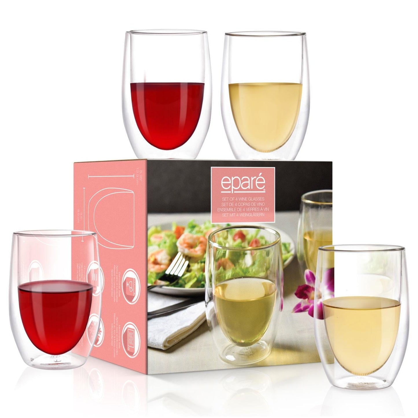 Epare Double-Wall Wine Glass SKU: VX-8109,VX-8109-4