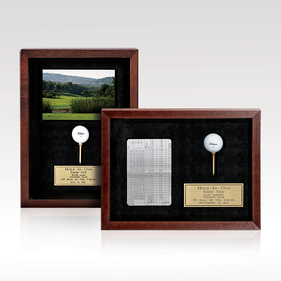 Mahogany Frame with Scorecard/Photo SKU: FR043-H-S,FR043-H-P,FR043-V-S,FR043-V-P