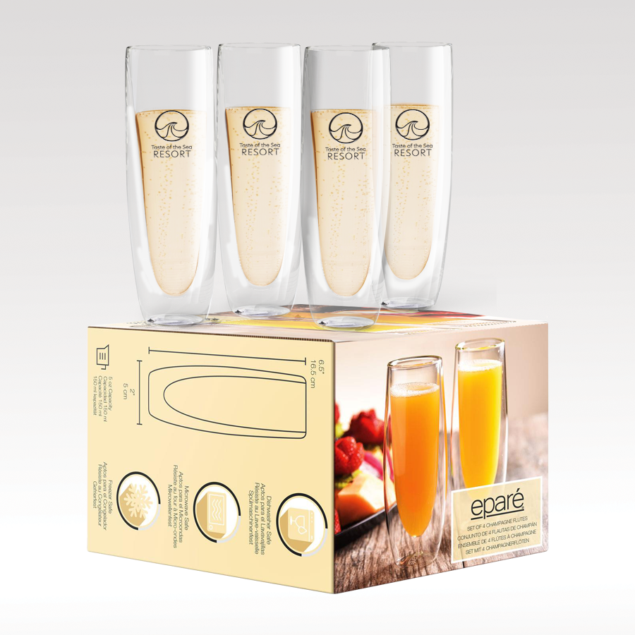 Epare Double-Wall Champagne Glass SKU: VX-8107,VX-8107-4