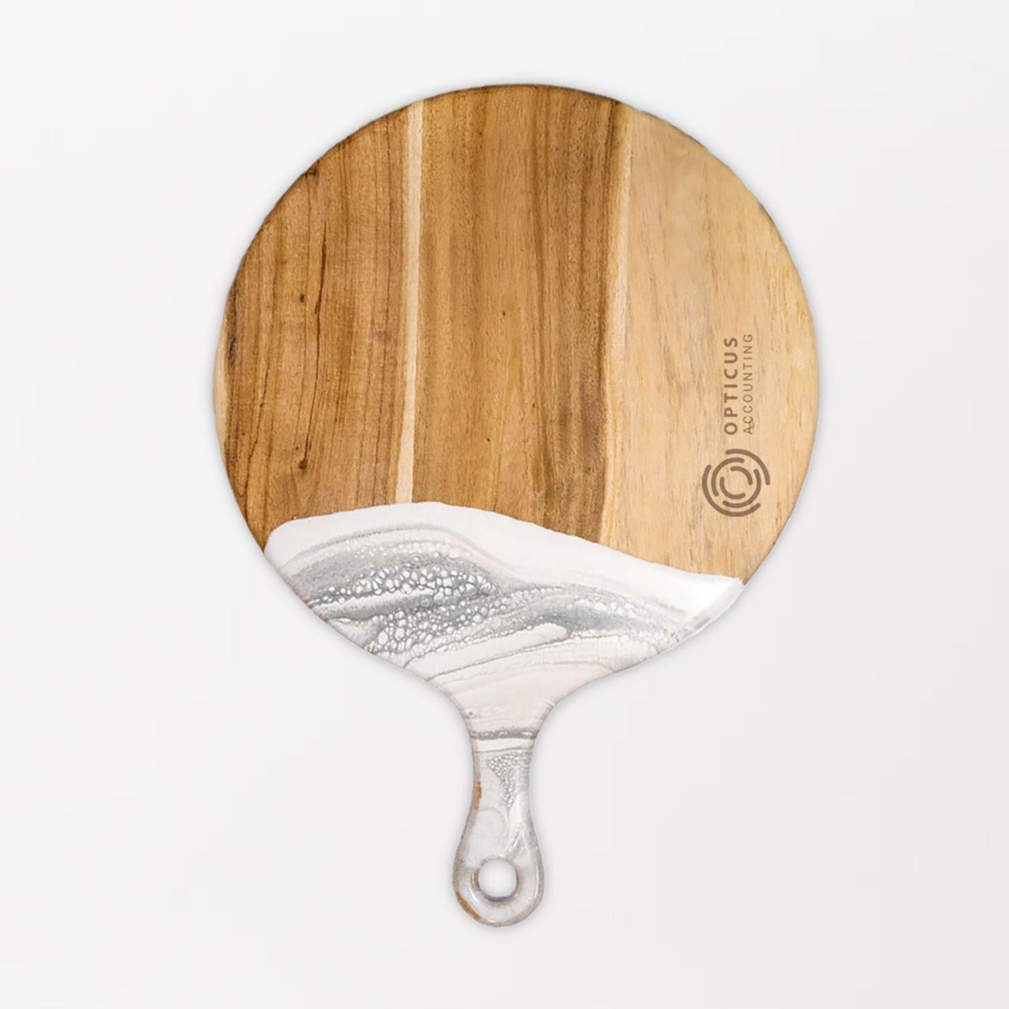Round Paddle Acacia Cheese Board SKU: VX-ACP-12R-JADE,VX-ACP-12R-BWG ,VX-ACP-12R-MAR,VX-ACP-12R-WGG ,VX-ACP-12R-NWM,VX-ACP-12R-OVB,VX-ACP-12R-CB
