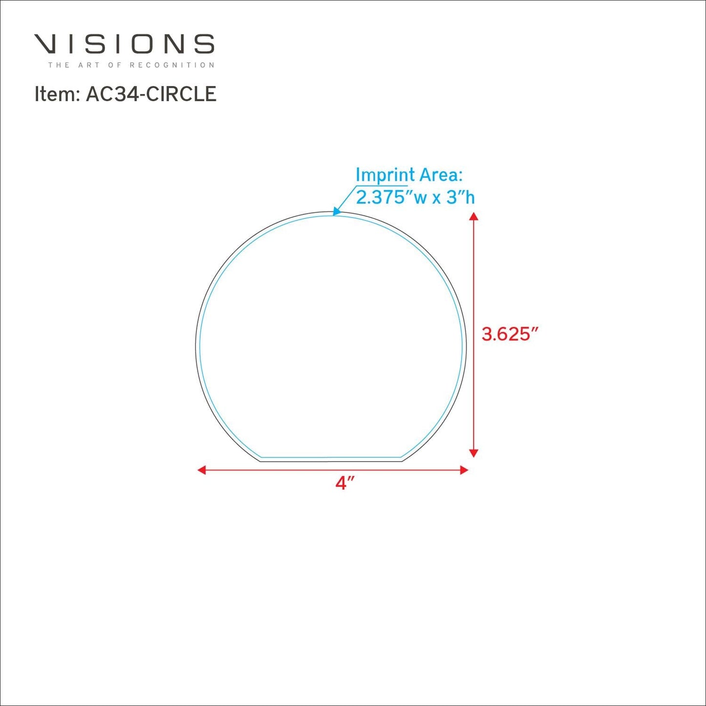 Acrylic Circle SKU: AC34-CIRCLE