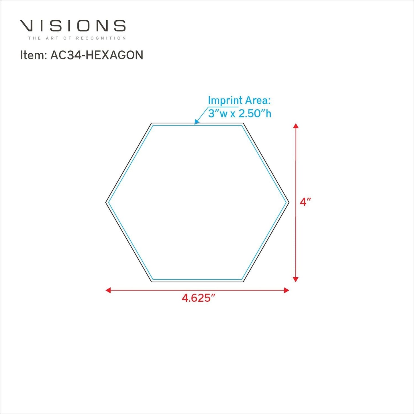 Acrylic Hexagon SKU: AC34-HEXAGON