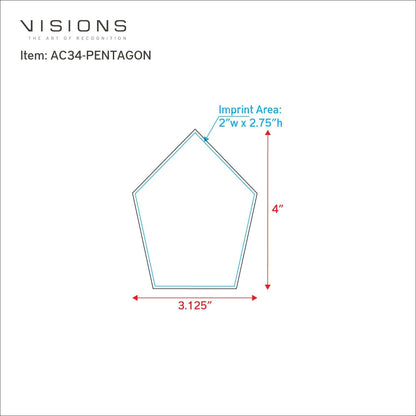 Acrylic Pentagon SKU: AC34-PENTAGON