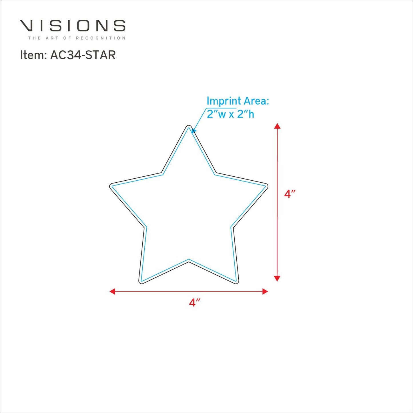 Acrylic Star SKU: AC34-STAR