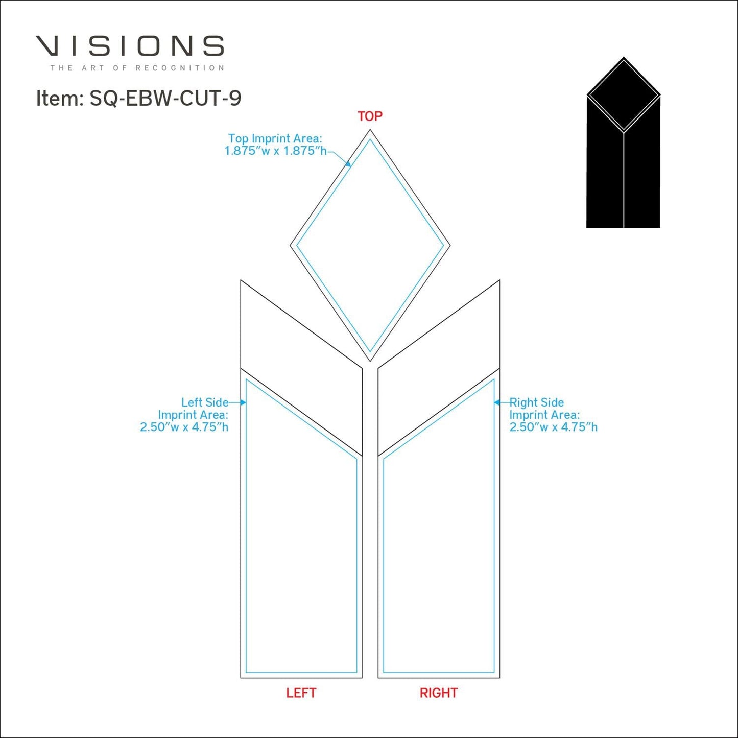 Ebony Column SKU: SQ-EBW-CUT-9